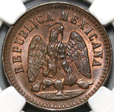 1896 NGC MS 65 Mexico 1 Centavo Copper Mint State Coin (20092702C)