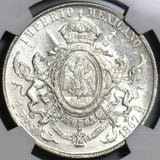 1867-Mo NGC AU 58 Mexico Maximilian Peso Silver Imperial Coin (20082503C)