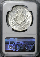 1867-Mo NGC AU 58 Mexico Maximilian Peso Silver Imperial Coin (20082503C)