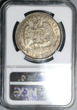 1871-Go NGC MS 61 Mexico Peso Guanajuato Mint State Balance Scale Silver Coin (22050904D)