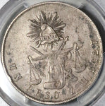 1872-Zs PCGS XF 45 Mexico Un Peso Zacatecas Mint Silver Coin (22092602C)