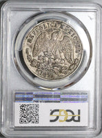 1872-Zs PCGS XF 45 Mexico Un Peso Zacatecas Mint Silver Coin (22092602C)