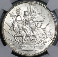 1913 NGC MS 62 Mexico Peso Mint State Caballito Horse Silver Coin (20111503C)