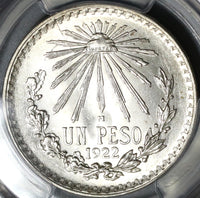 1922 PCGS MS 64 Mexico Un Peso Silver Mint State Coin (20053102C)