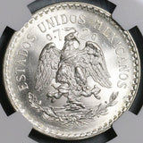 1925 NGC MS 65 Mexico 1 UN Peso Silver Eagle Snake GEM Mint State Coin (22020202C)