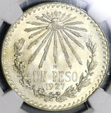 1927 NGC MS 64 Mexico 1 Peso Silver Key Date Mint State Coin (19111204C)