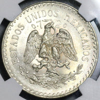 1927 NGC MS 64 Mexico 1 Peso Silver Key Date Mint State Coin (19111204C)