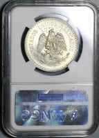 1927 NGC MS 64 Mexico 1 Peso Silver Key Date Mint State Coin (19111204C)
