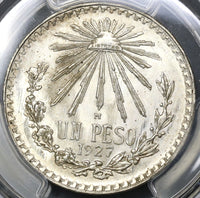 1927 PCGS MS 66 Mexico 1 Peso Key Date Silver Gem Mint State Coin (17122101D)