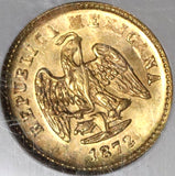1872-Mo NGC MS 63 Mexico Gold 1 Peso Coin 3000 Mint State (21012705C)