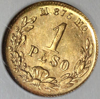 1872-Mo NGC MS 63 Mexico Gold 1 Peso Coin 3000 Mint State (21012705C)