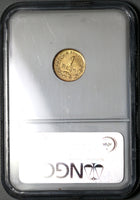 1872-Mo NGC MS 63 Mexico Gold 1 Peso Coin 3000 Mint State (21012705C)