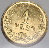 1888-Cn NGC MS 63 Mexico Gold 1 Peso Coin Culiacan Mint State (19102401C)