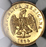 1894-Mo NGC MS 63 Mexico Gold 1 Peso Mint State Coin (22012603C)