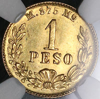1894-Mo NGC MS 63 Mexico Gold 1 Peso Mint State Coin (22012603C)