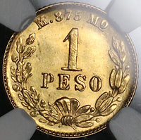 1894-Mo NGC MS 63 Mexico Gold 1 Peso Mint State Coin (22012603C)