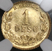 1897/6-Go NGC MS 63 Mexico Gold 1 Peso Coin RARE Only 4k Minted (19032902C)