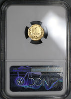 1897/6-Go NGC MS 63 Mexico Gold 1 Peso Coin RARE Only 4k Minted (19032902C)