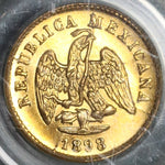 1898-Cn/Mo PCGS MS 64 Mexico Gold 1 Peso Culiacan Mint Lustrous Coin (19111401D)