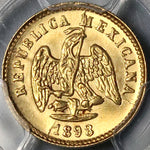 1898-Cn/Mo PCGS MS 65 Mexico Gold 1 Peso Gem Mint State Coin POP 1/0 (21110302C)