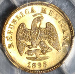 1898/7-Mo PCGS MS 64+ Mexico Gold 1 Peso BU Coin (21080102C)