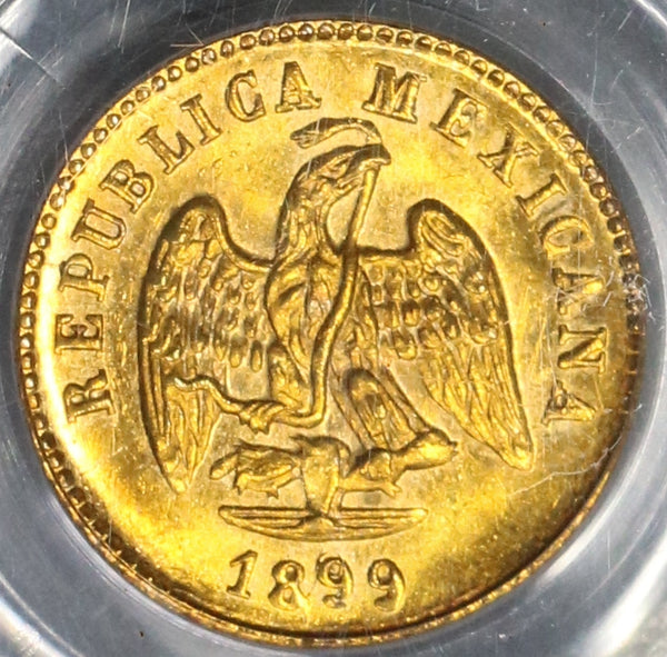 1899-Cn PCGS MS 63 Mexico Gold 1 Peso Culiacan Mint 2k Minted Coin (19060302C)