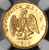 1900/800-Go NGC MS 62 Mexico Gold 1 Peso Guanajuato Mint 864 Coins POP 4/3 (23032902C)