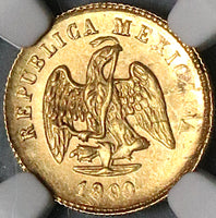 1900/800-Go NGC MS 62 Mexico Gold 1 Peso Guanajuato Mint 864 Coins POP 4/3 (23032902C)