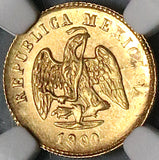 1900/800-Go NGC MS 62 Mexico Gold 1 Peso Guanajuato Mint 864 Coins POP 4/3 (23032902C)