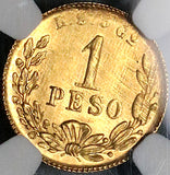 1900/800-Go NGC MS 62 Mexico Gold 1 Peso Guanajuato Mint 864 Coins POP 4/3 (23032902C)