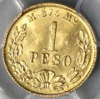 1901/1801-Mo PCGS MS 65 Mexico Gold 1 Peso Large Date Overdate Coin (18082601D)