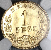 1904-Mo NGC MS 65 Mexico Gold 1 Peso Mint State Coin Only 9845 Minted (19102701D)