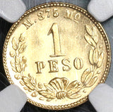 1904-Mo NGC MS 65 Mexico Gold 1 Peso Mint State Coin Only 9845 Minted (19102701D)