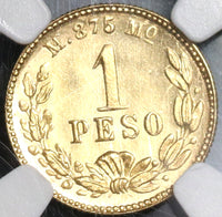 1904-Mo NGC MS 65 Mexico Gold 1 Peso Mint State Coin Only 9845 Minted (19102701D)