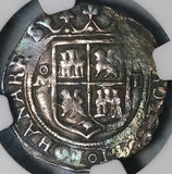 1542-MOL NGC XF 40 Mexico 1 Real Carlos & Joanna Silver Reales Coin (21100502C)