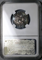 1542-MOL NGC XF 40 Mexico 1 Real Carlos & Joanna Silver Reales Coin (21100502C)