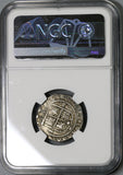 1542 NGC XF 40 Mexico 1 Real Carlos & Joanna Silver Reales Coin (19080501D)