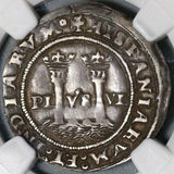 1542-1555 NGC XF 45 Mexico 1 Real Carlos & Joanna Silver Coin (19122901C)