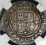 1542-1555 NGC XF 45 Mexico 1 Real Carlos & Joanna Silver Coin (19122901C)