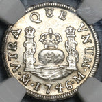 1746-Mo NGC MS 62 Mexico 1 Real Philip V Silver Colonial Spain Mint State Coin (20110201C)