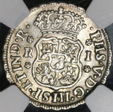 1746-Mo NGC MS 62 Mexico 1 Real Philip V Silver Colonial Spain Mint State Coin (20110201C)