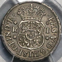 1746-Mo PCGS XF Mexico 1 Real Philip V Silver Colonial Spain Coin (22101605C)