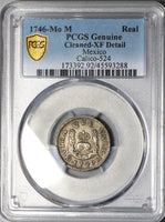 1746-Mo PCGS XF Mexico 1 Real Philip V Silver Colonial Spain Coin (22101605C)