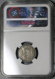 1763 NGC XF Det Mexico 1 Real Spain Pillars Colonial Silver Coin (20092401C)