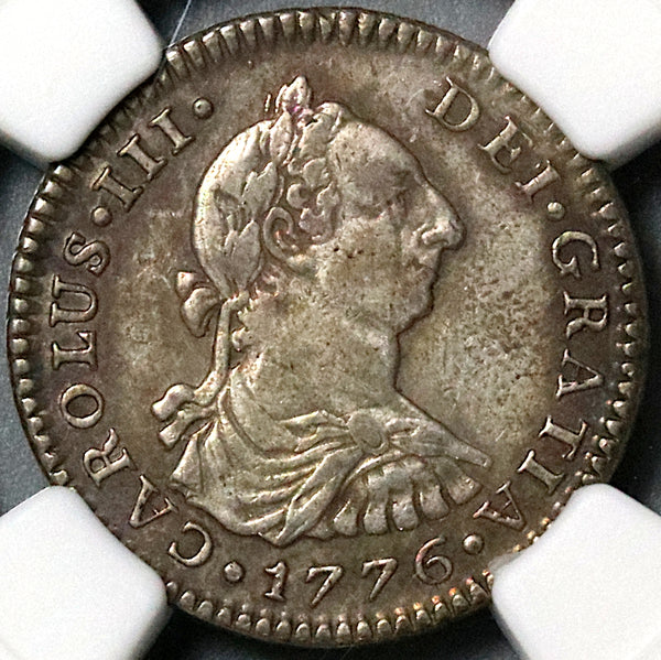 1776 NGC VF Det Mexico 1 Real Charles III Spain Colonial Silver