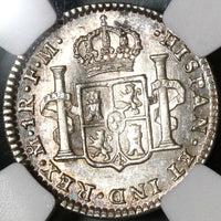 1799 NGC MS 63 Mexico 1 Real Colonial Spain Silver Coin POP 4/1 (20072002D)