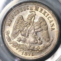 1875-Mo PCGS AU 58 Mexico 25 Centavos Silver Coin POP 1/1 (21120101C)