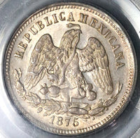 1875-Mo PCGS AU 58 Mexico 25 Centavos Silver Coin POP 1/1 (21120101C)