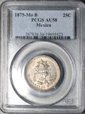 1875-Mo PCGS AU 58 Mexico 25 Centavos Silver Coin POP 1/1 (21120101C)