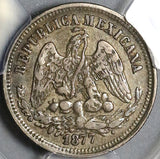 1877-Pi PCGS VF 35 Mexico 25 Centavos Potosi 19k Silver Coin POP 1/1 (22041102C)